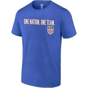 United States Soccer USA Adult Short Sleeve Slogan T-Shirt in Blue, XXL